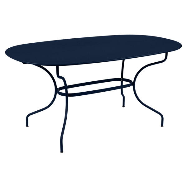 Opera+ Oval Outdoor Dining Table 160cm x 90cm By Fermob in Deep Blue