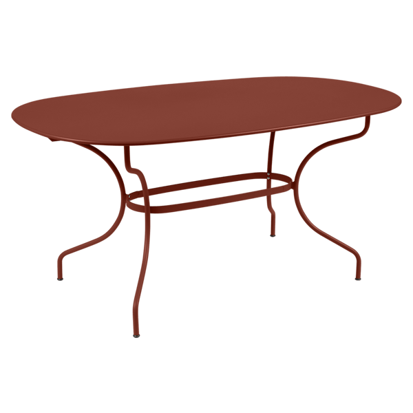 Opera+ Oval Outdoor Dining Table 160cm x 90cm By Fermob in Red Ochre