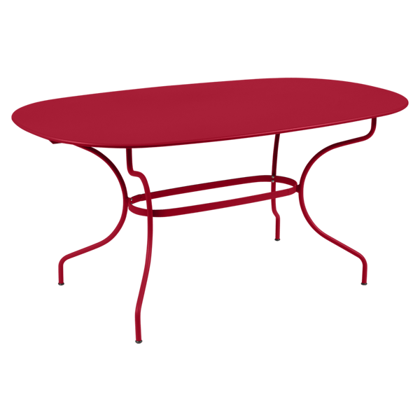 Opera+ Oval Outdoor Dining Table 160cm x 90cm By Fermob in Chilli