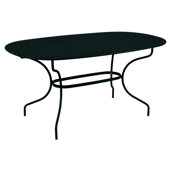 Opera+ Oval Outdoor Dining Table 160cm x 90cm By Fermob in Liquorice