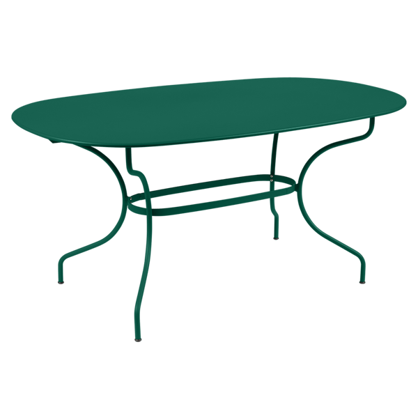Opera+ Oval Outdoor Dining Table 160cm x 90cm By Fermob in Cedar Green