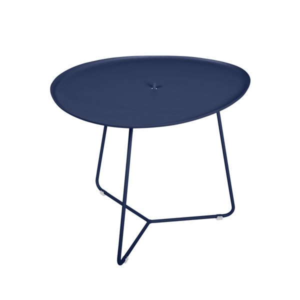 Cocotte Outdoor Side Table with Removable Top By Fermob in Deep Blue