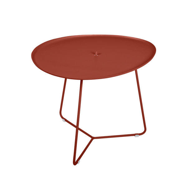 Cocotte Outdoor Side Table with Removable Top By Fermob in Red Ochre