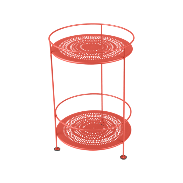 Guinguette Garden Side Table - Perforated Top By Fermob in Capucine