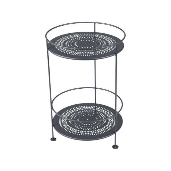 Guinguette Garden Side Table - Perforated Top By Fermob in Anthracite
