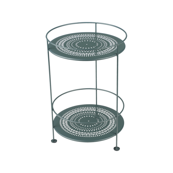 Guinguette Garden Side Table - Perforated Top By Fermob in Cedar Green