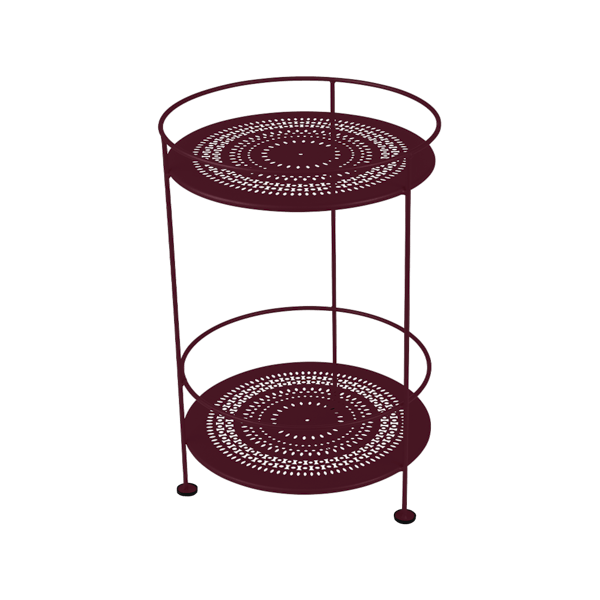 Guinguette Garden Side Table - Perforated Top By Fermob in Black Cherry