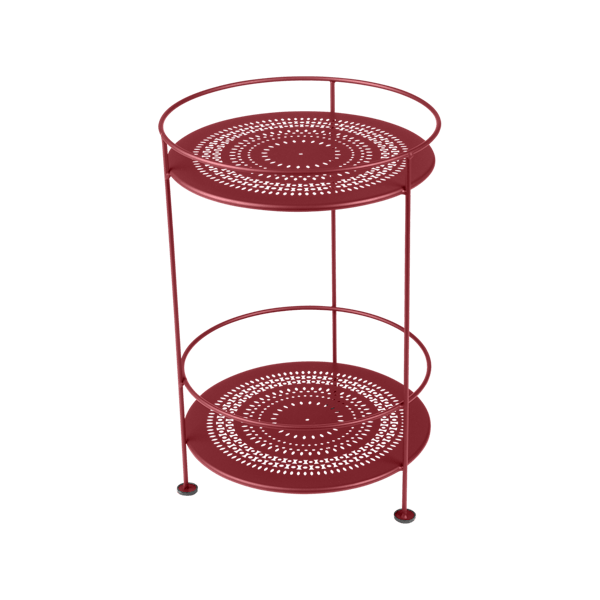 Guinguette Garden Side Table - Perforated Top By Fermob in Chilli