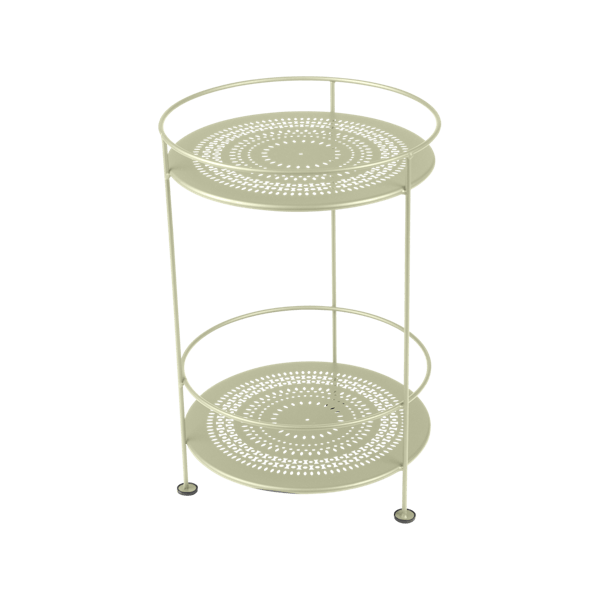 Guinguette Garden Side Table - Perforated Top By Fermob in Willow Green