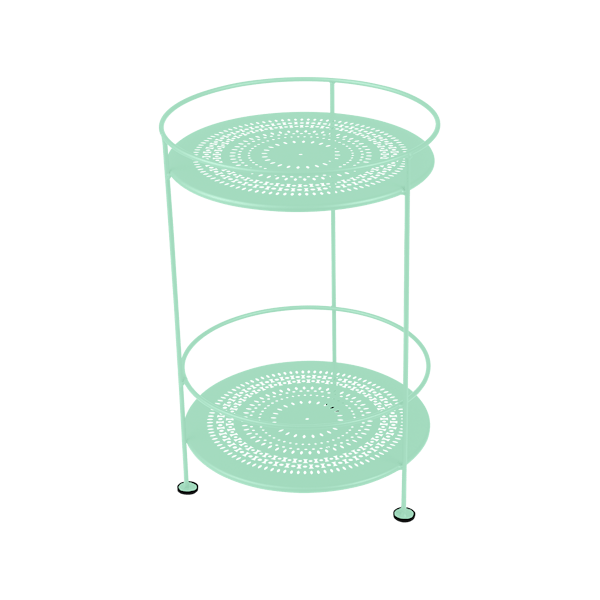 Guinguette Garden Side Table - Perforated Top By Fermob in Opaline Green