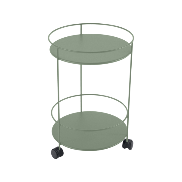 Guinguette Garden Side Table - Solid Top & Wheels By Fermob in Cactus