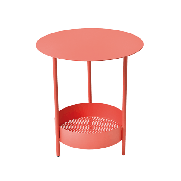 Salsa Outdoor Pedestal Side Table By Fermob in Capucine