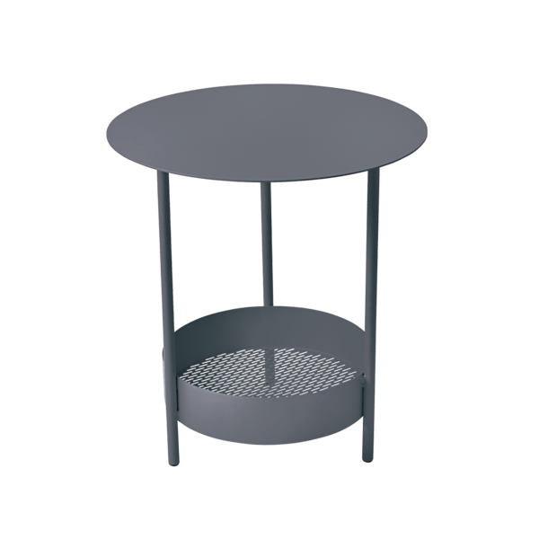 Salsa Outdoor Pedestal Side Table By Fermob in Anthracite