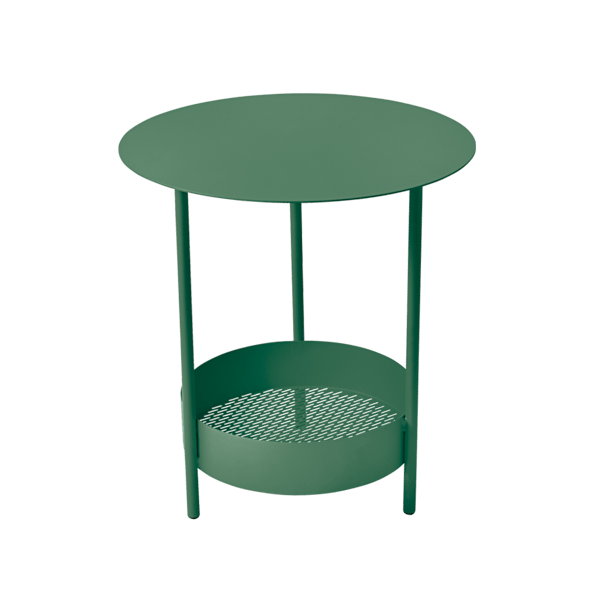 Salsa Outdoor Pedestal Side Table By Fermob in Cedar Green