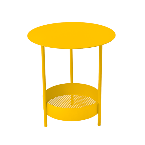 Salsa Outdoor Pedestal Side Table By Fermob in Honey