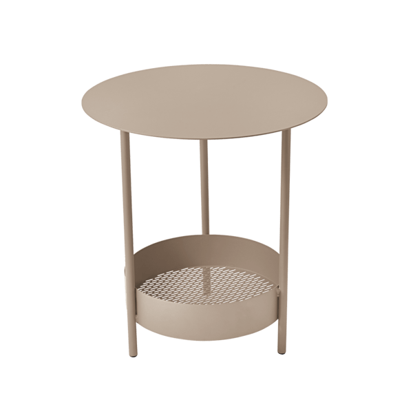 Salsa Outdoor Pedestal Side Table By Fermob in Nutmeg