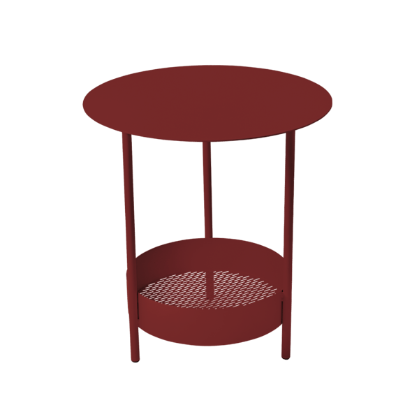 Salsa Outdoor Pedestal Side Table By Fermob in Chilli