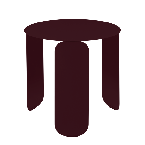 Bebop Low Table Round 45cm By Fermob in Black Cherry