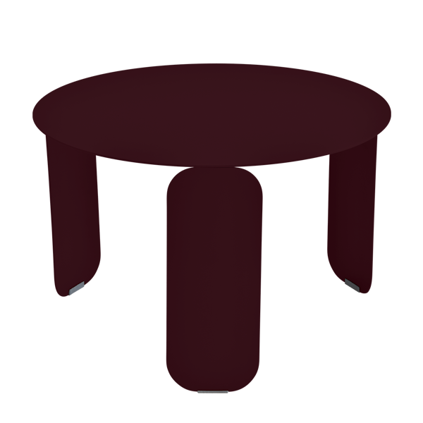 Bebop Low Table Round 60cm By Fermob in Black Cherry