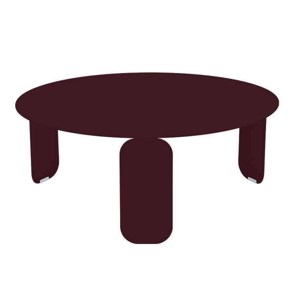 Bebop Low Table Round 80cm By Fermob in Black Cherry