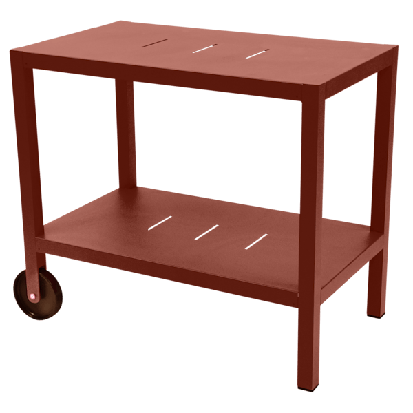 Quiberon Outdoor Side Bar Table By Fermob in Red Ochre