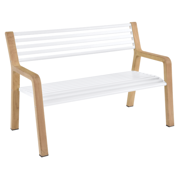 Somerset Garden Bench By Fermob in Cotton White