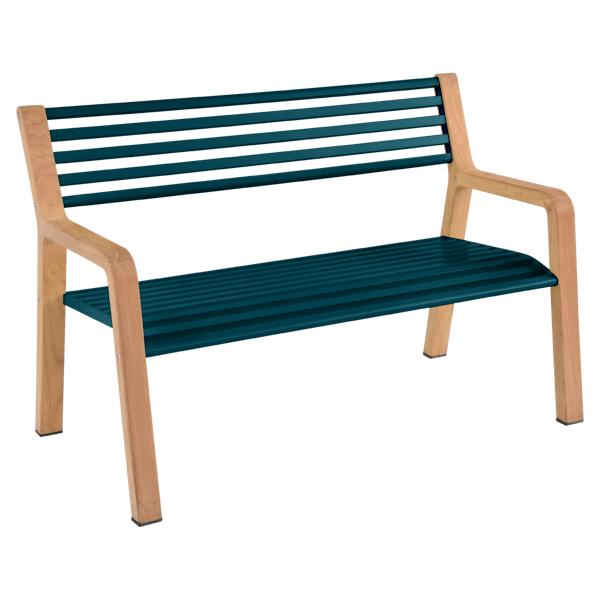 Fermob Somerset Bench in Acapulco Blue