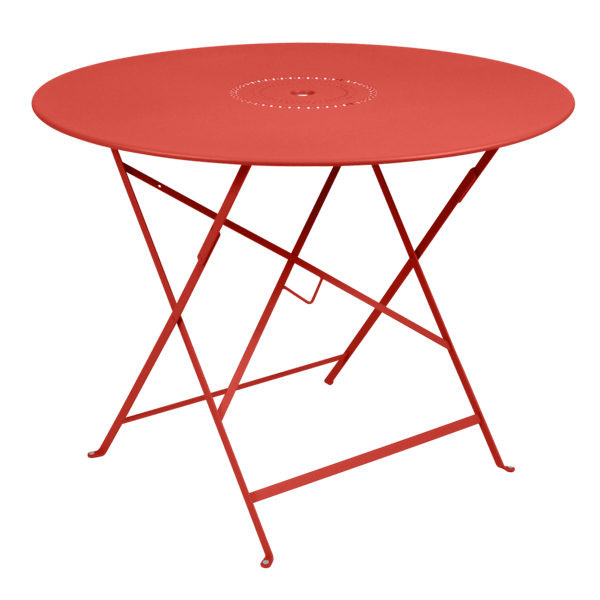 Floreal Folding Garden Table Round 96cm By Fermob in Capucine