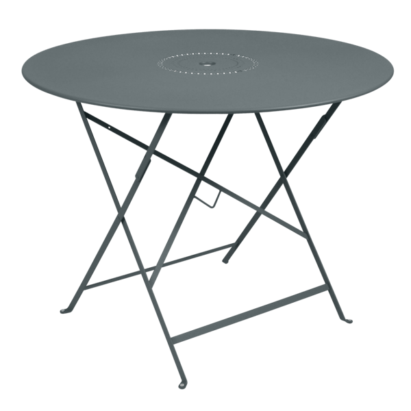 Floreal Folding Garden Table Round 96cm By Fermob in Storm Grey