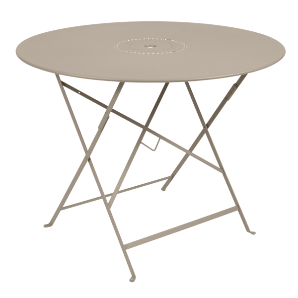 Floreal Folding Garden Table Round 96cm By Fermob in Nutmeg
