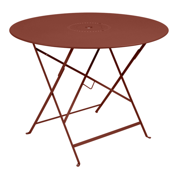 Floreal Folding Garden Table Round 96cm By Fermob in Red Ochre