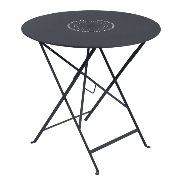 Floreal Folding Garden Table Round 77cm By Fermob in Anthracite