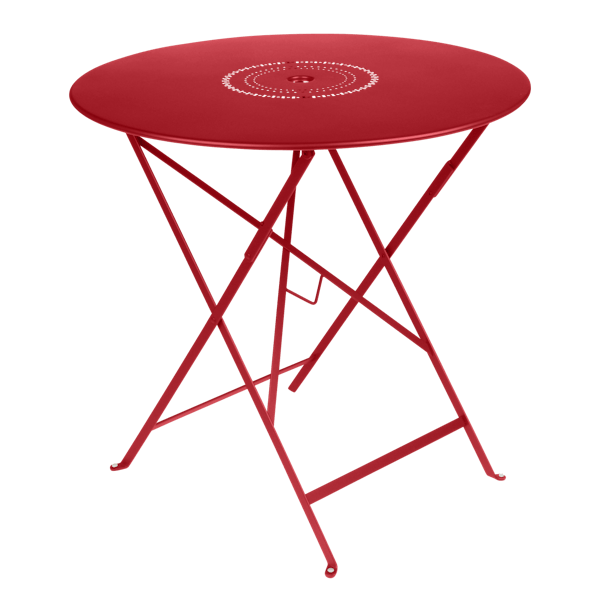 Floreal Folding Garden Table Round 77cm By Fermob in Poppy