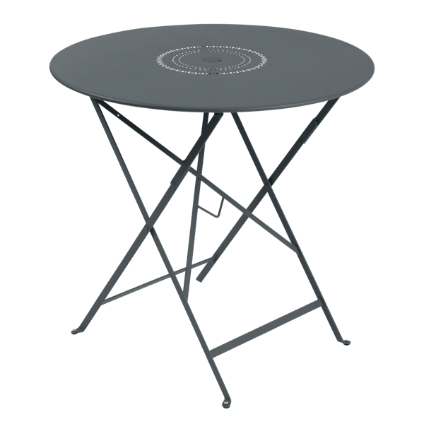 Floreal Folding Garden Table Round 77cm By Fermob in Storm Grey