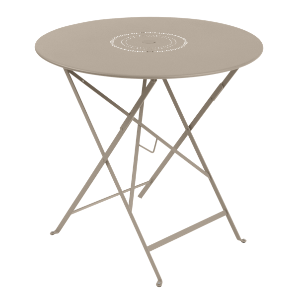 Floreal Folding Garden Table Round 77cm By Fermob in Nutmeg