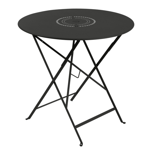 Floreal Folding Garden Table Round 77cm By Fermob in Liquorice