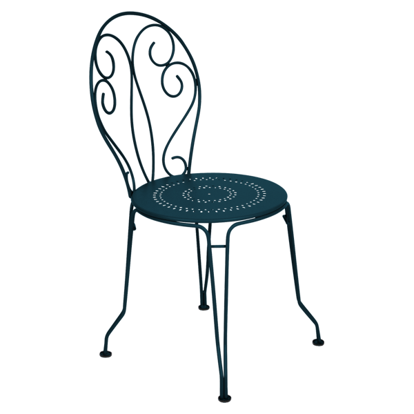 Montmartre Garden Dining Metal Chair By Fermob in Acapulco Blue