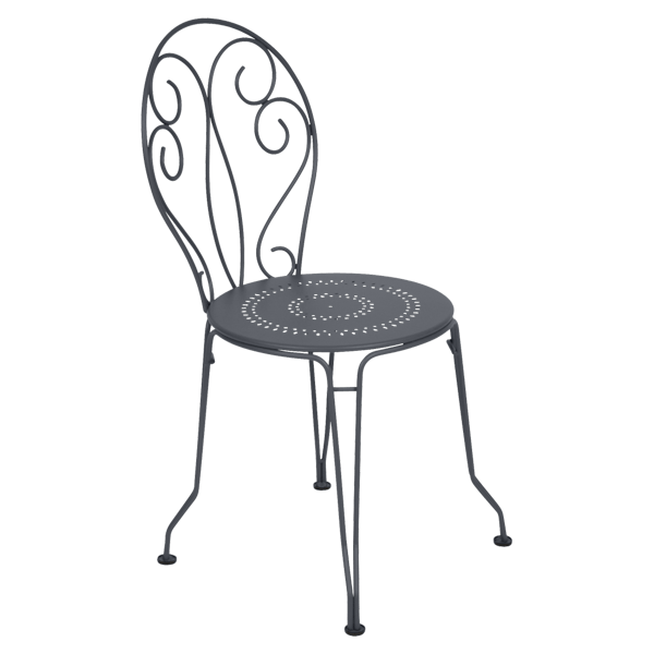 Montmartre Garden Dining Metal Chair By Fermob in Anthracite