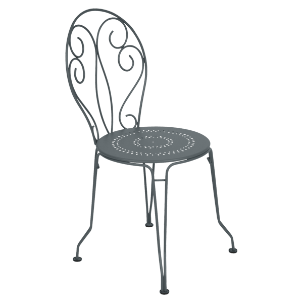 Montmartre Garden Dining Metal Chair By Fermob in Storm Grey