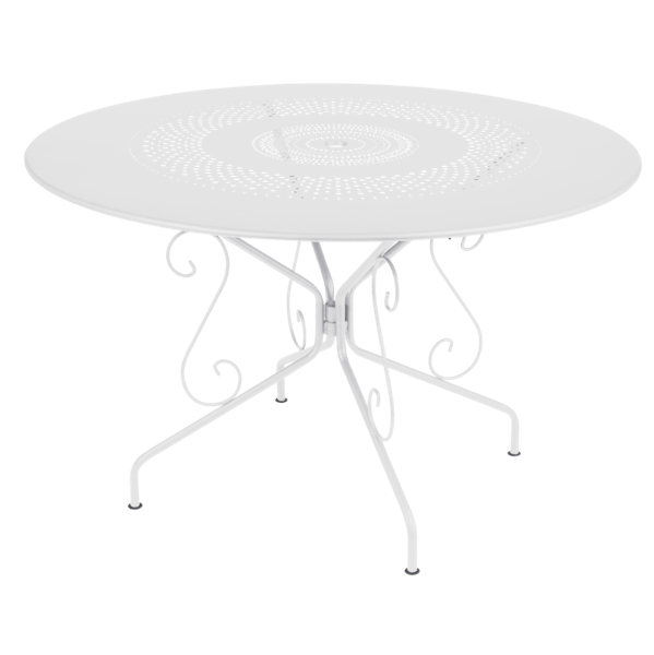 Fermob Montmartre Table Round 117cm in Cotton White