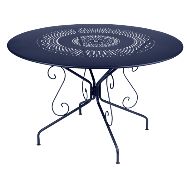Fermob Montmartre Table Round 117cm in Deep Blue