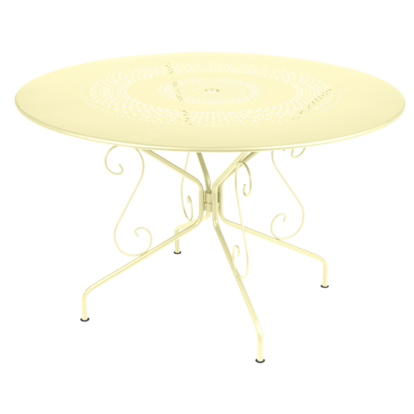 Fermob Montmartre Table Round 117cm in Frosted Lemon