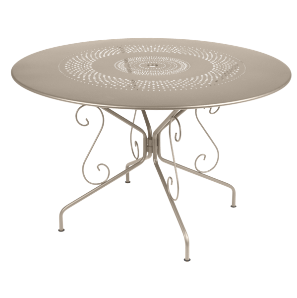 Fermob Montmartre Table Round 117cm in Nutmeg