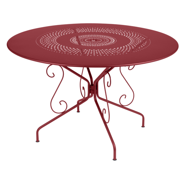 Fermob Montmartre Table Round 117cm in Chilli