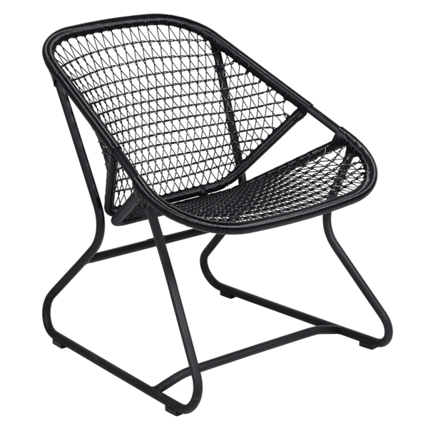 Sixties Outdoor Casual Armchair By Fermob in Liquorice