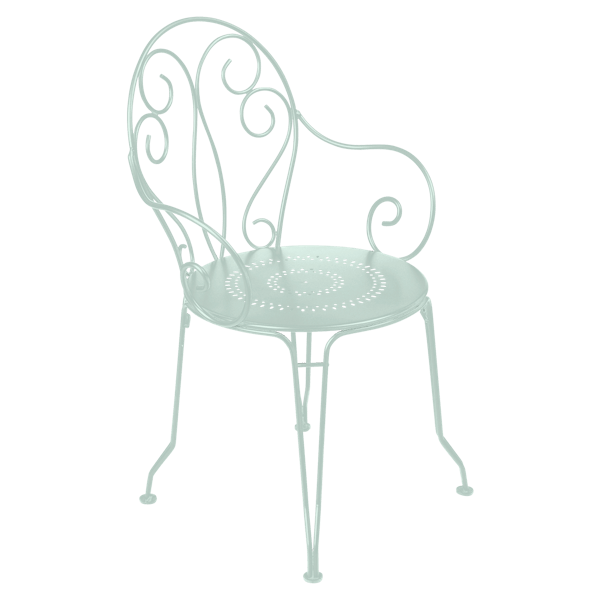 Montmartre Garden Dining Metal Armchair By Fermob in Ice Mint