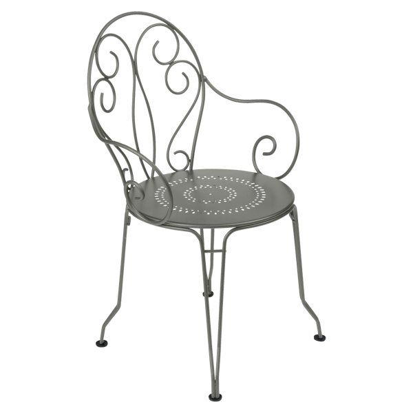 Montmartre Garden Dining Metal Armchair By Fermob in Rosemary
