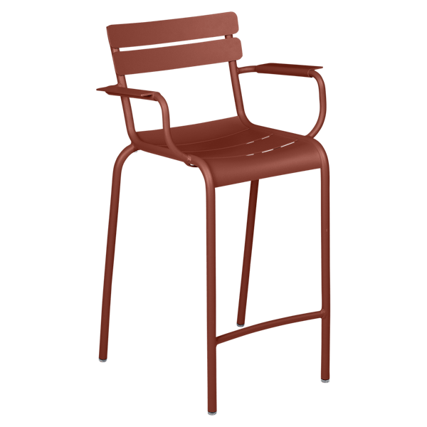 Luxembourg High Armchair in Red Ochre