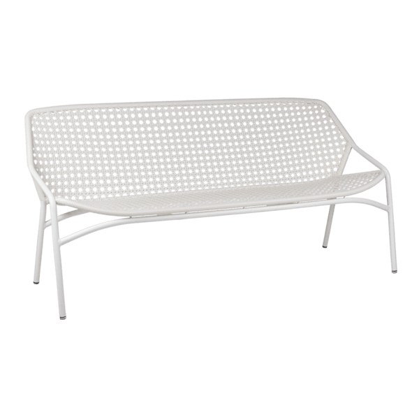 Croisette Outdoor Casual Bench Three Seater By Fermob in Clay Grey