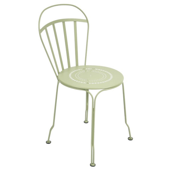 Louvre Outdoor Metal Dining Chair By Fermob in Willow Green
